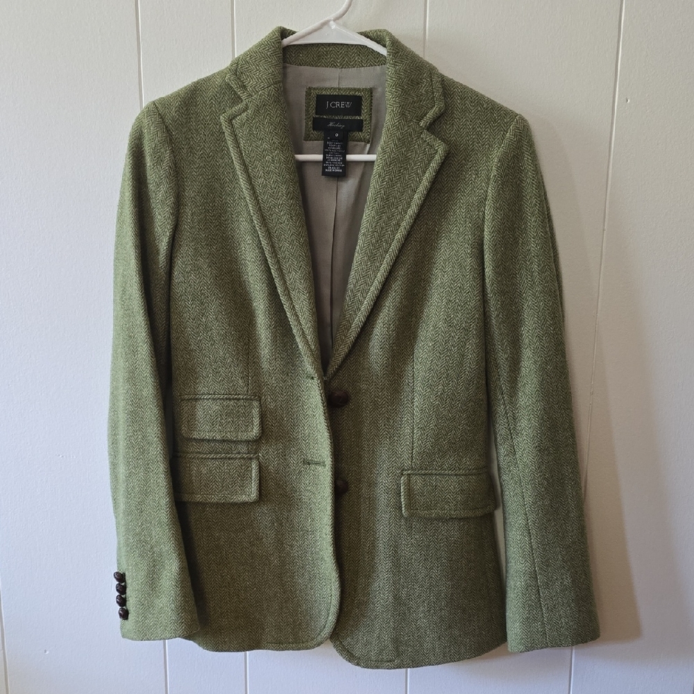J. Crew Wool Blazer Green
